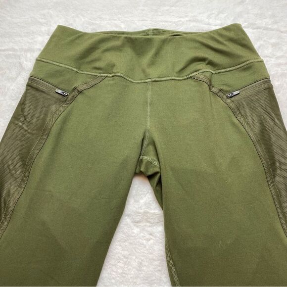 Hylete Olive Green Capri Leggings Size Large - Picture 4 of 10